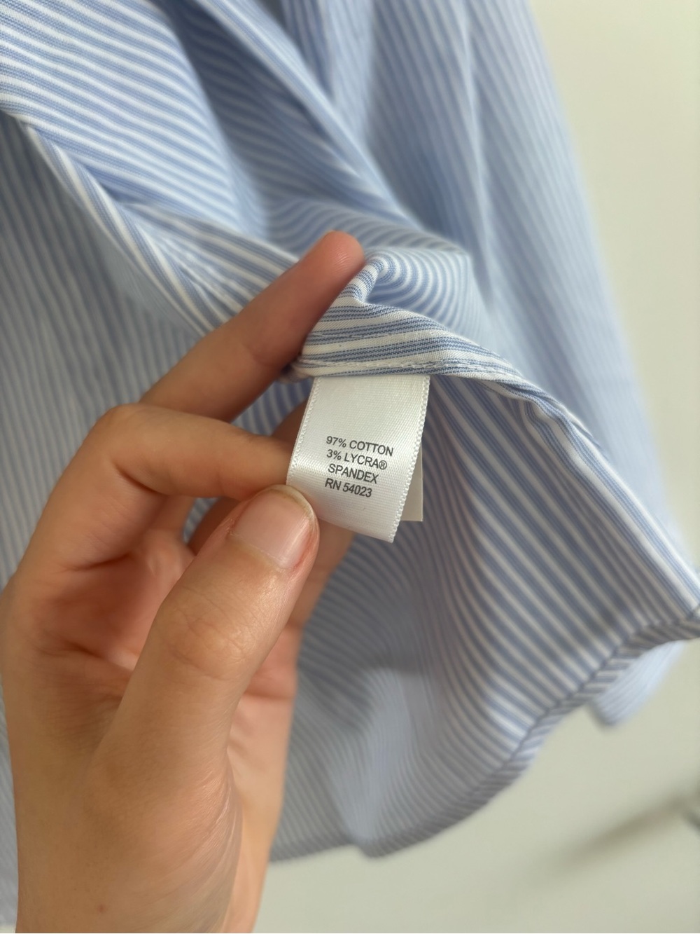 Banana Republic Light Blue Stripe women’s  Dress Shirt - Picture 3 of 4